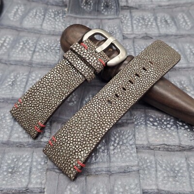28mm/24mm Stingray Leather Watch Band Bespoke Exotic Leather Minimalist Design