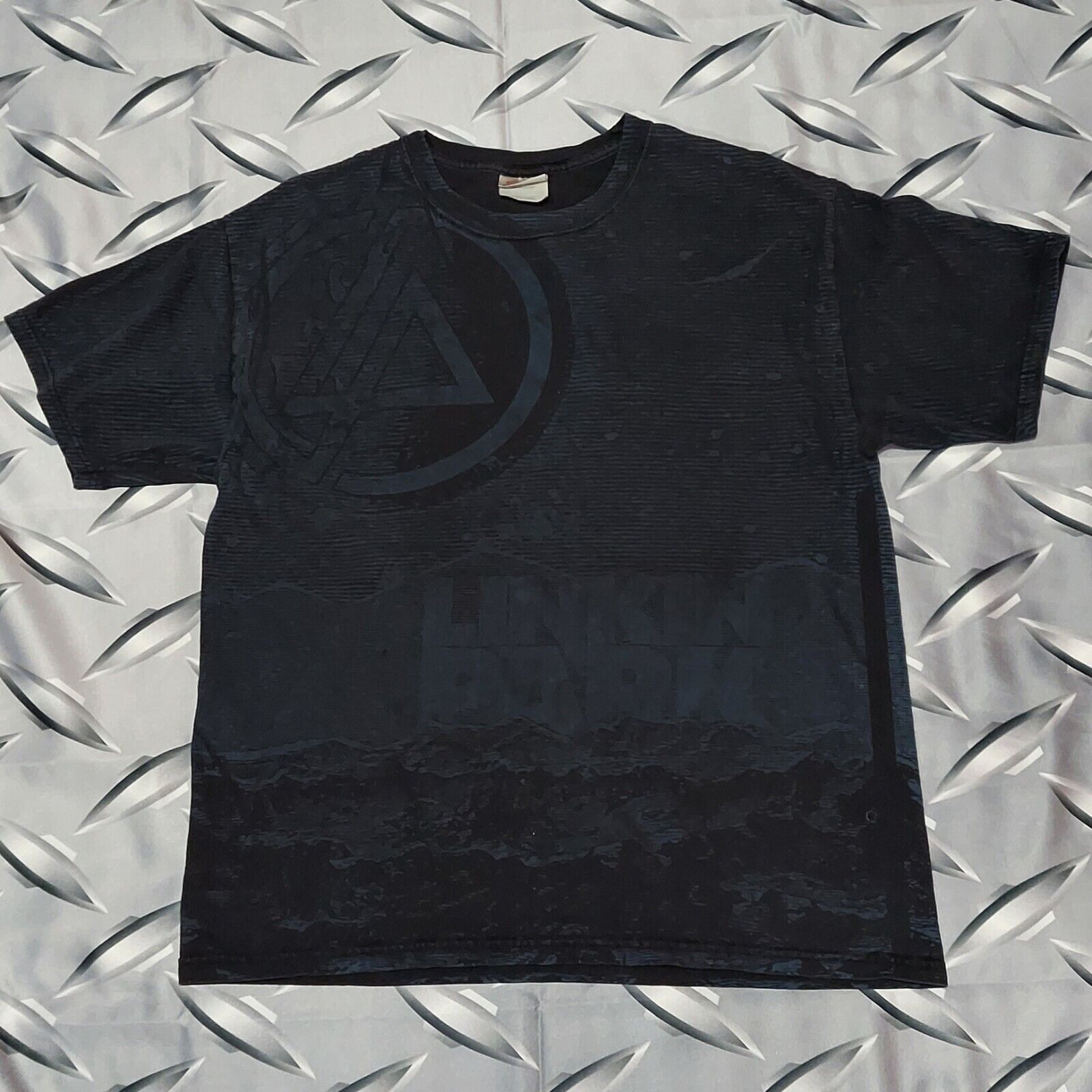 Vintage Linkin Park All Over Print Y2K Black on Black… - Gem Vintage Linkin Park All Over Print Y2K Black on Black… - Gem