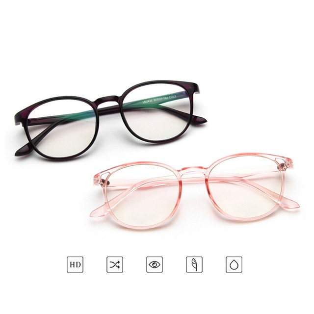 round vintage clear lens glasses