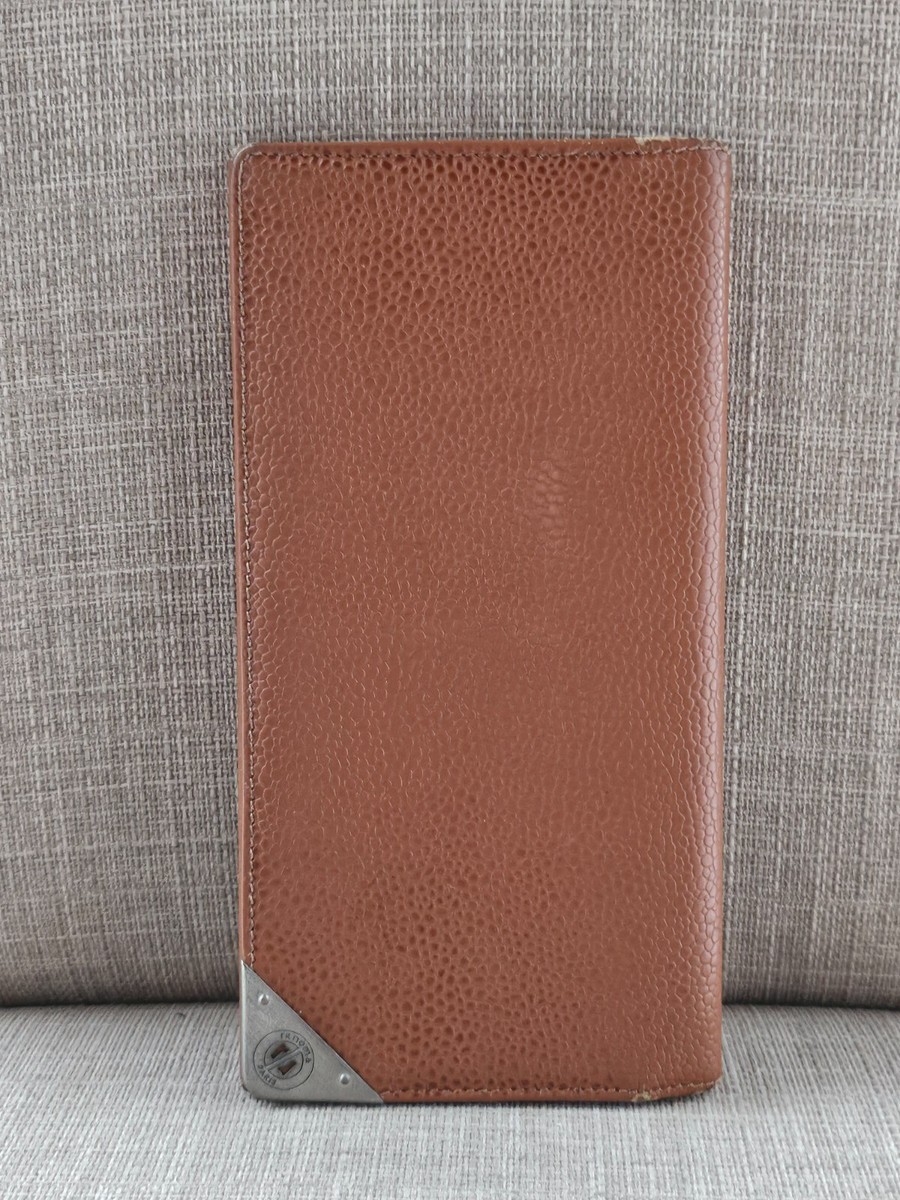 Renoma Paris Long Wallet Brown Leather Card Holder Clutch Purse