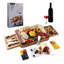New Acacia Wood chees Board with cutlery set for Serving for Cheese, Appetizers 