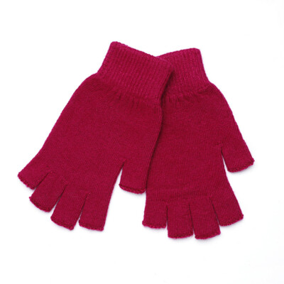 New Pure Cashmere Wool Gloves Man Women Half Finger Fingerless Gloves Mittens