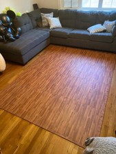 Azulejos de espuma impresos de 3/8" de espesor para piso de caoba madera grano enclavamiento 24 pies cuadrados