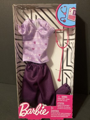 Mattel Barbie Clothes Career Outfit Nurse Scrubs with Stethoscope New | eBay