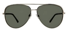 Steve Madden Unisex Aviator Dante Sunglasses   Silver Frame  Black Lens
