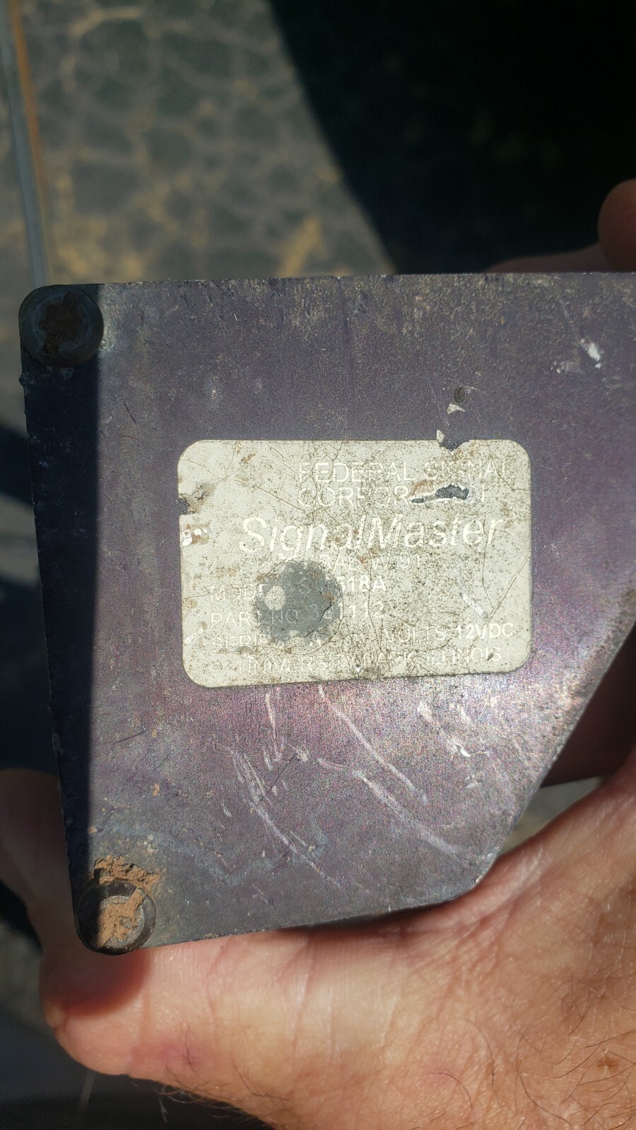 Vintage Federal Signal Signalmaster SM518A amber light bar Aluminum