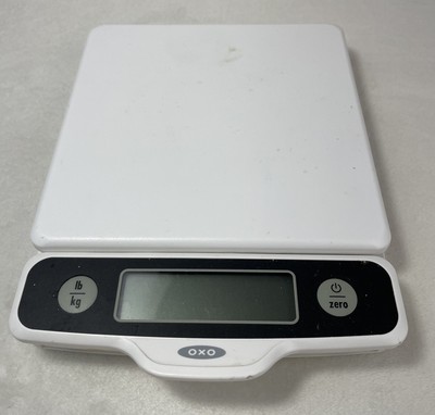 OXO Softworks 5 lb Food Scale with Pull-Out Display White Used FREE SHIPPING 