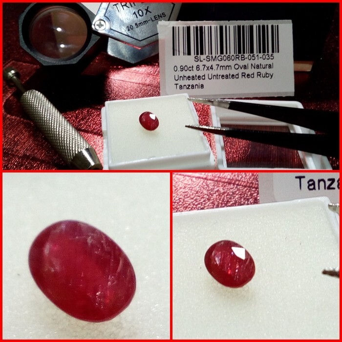 Rubí natural rojo Tanzania Oval 0.90 Cts.
