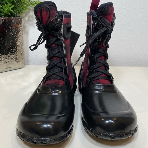Bogs Sidney Lace Up Plaid Waterproof Boots Kid's Girl's Youth SZ 2 (EUR 33) New - Picture 4 of 10