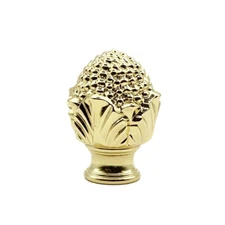Lamp Finial-Solid Cast Brass FLOWER BUD-Highly Detailed, Pol.Brass Finish-FS