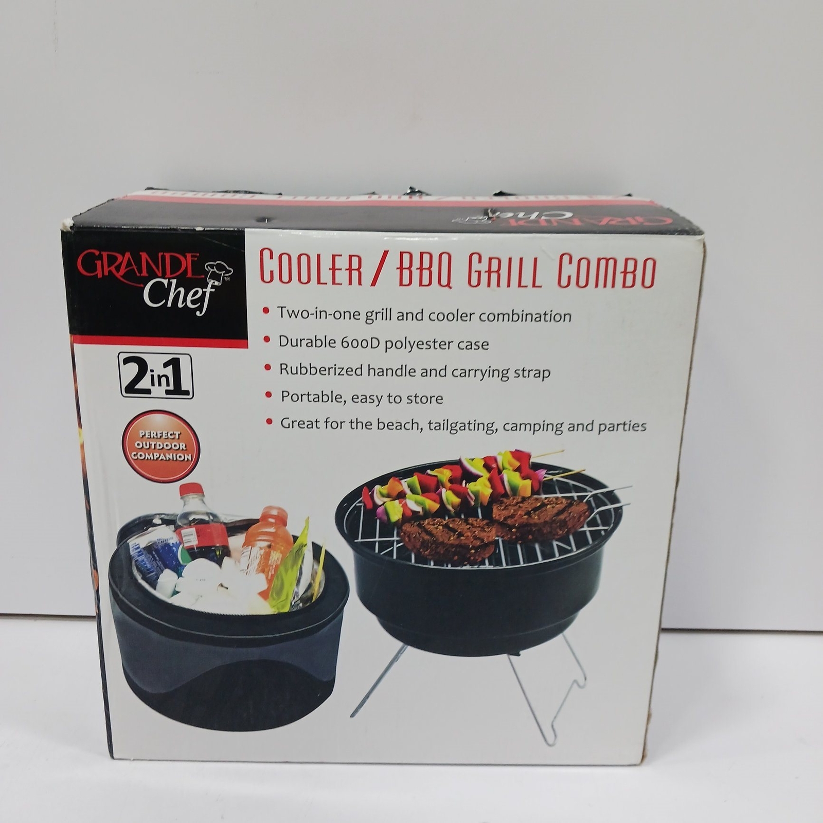Grande Chef 2 in 1 BBQ Grill/Cooler Combo IOB eBay