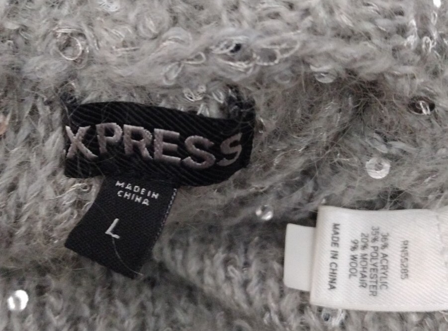 Express Gray Large Acrylic - Polyester - Wool  - … - image 7