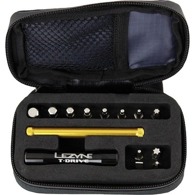 Set Utensili Lezyne Cnc T-Drive In Alluminio Con Custodia E Punte Varie, Leggero