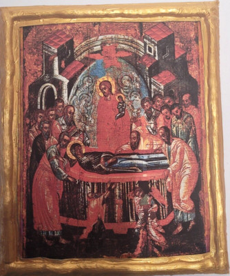Dormition of The Mother of God Theotokos Mary Panagia Greek Easter Orthodox Icon