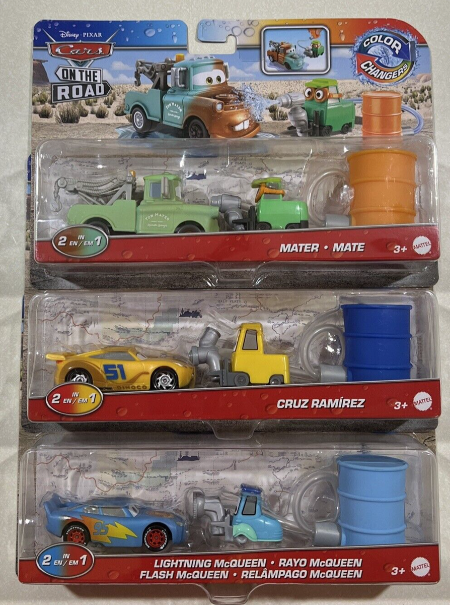 NEW 2022 Disney CARS On The Road Color Changers 2-Pack Mater