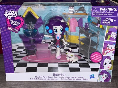 New My Little Pony Equestria Girls minis Rarity Slumber Party Beauty Set