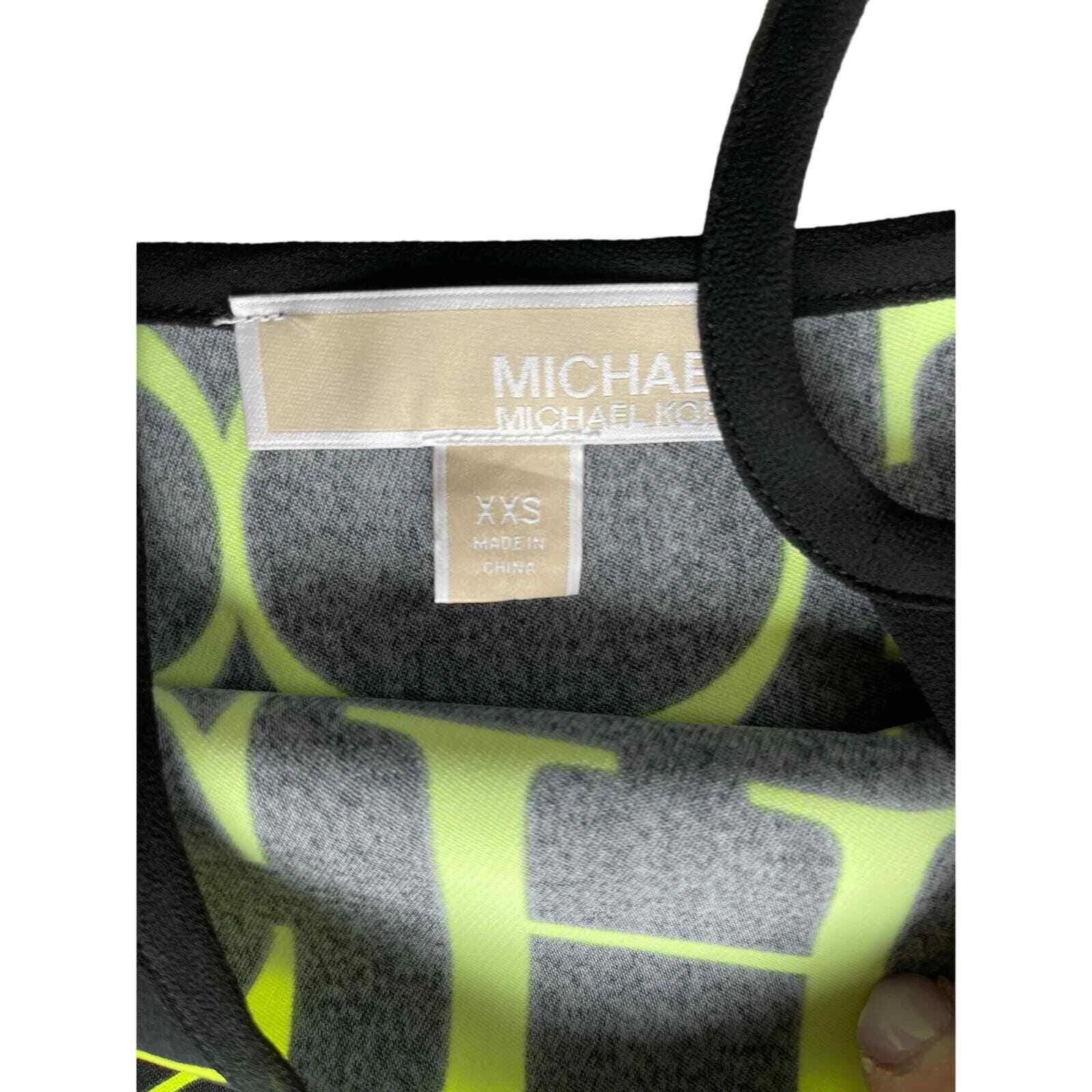 Abito slip MICHAEL Michael Kors logo stampa giornale taglia XXS