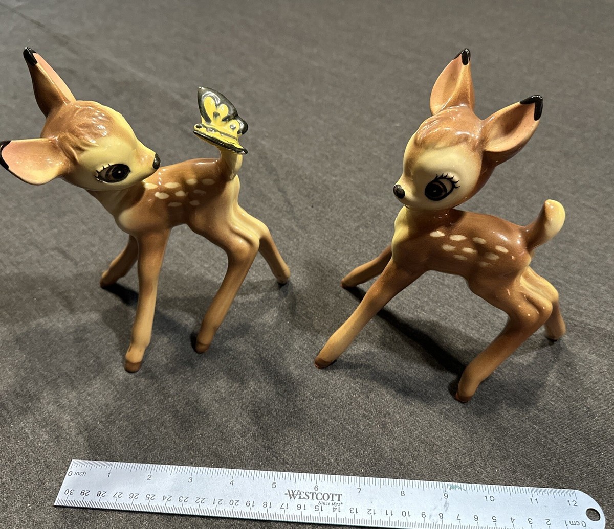 Vintage Pair Disney Shaw Pottery Bambi/Faline 1940's Ceramic