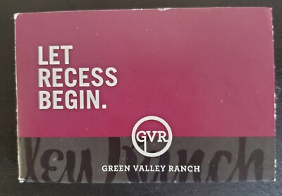 Henderson Green Valley Ranch Casino Vintage Room Key Holder w/ Fold Out Map -V1