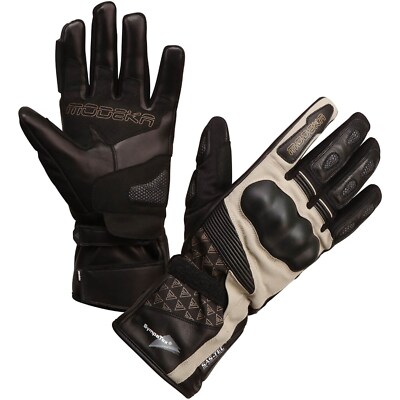 Modeka Panamericana Motorcycle Gloves Size 10 Waterproof Black-Sand