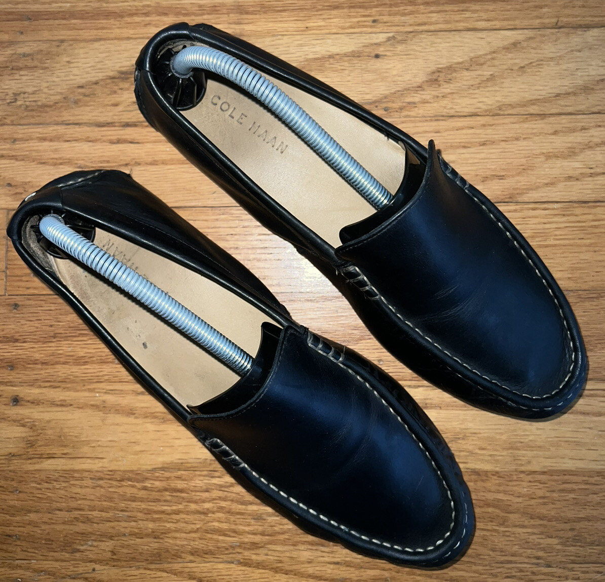 Cole Haan Somerset Venetian II Black Leather Driving Loafers 