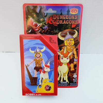 Dungeons & Dragons 80's Cartoon Animated Bobby & Uni D12 Action Figure Sealed