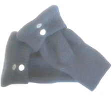 FINGERLESS GLOVES BLUE NAVY 100% MERINO WOOL S M L OS MITTENS ARM WARMERS CUFFS