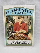 2021 Topps Heritage News Flashbacks Bobby Fischer Wins World Chess Championship