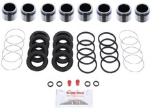 for MAZDA RX-7 1992-2002 Front Brake Caliper Seal Rebuild Repair Kit +Pistons