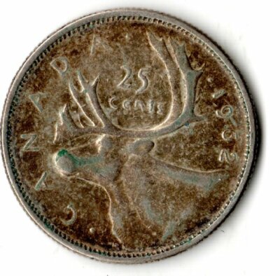 Canada 1962 25 Cents Elizabeth II Dei Gratia Regina | eBay