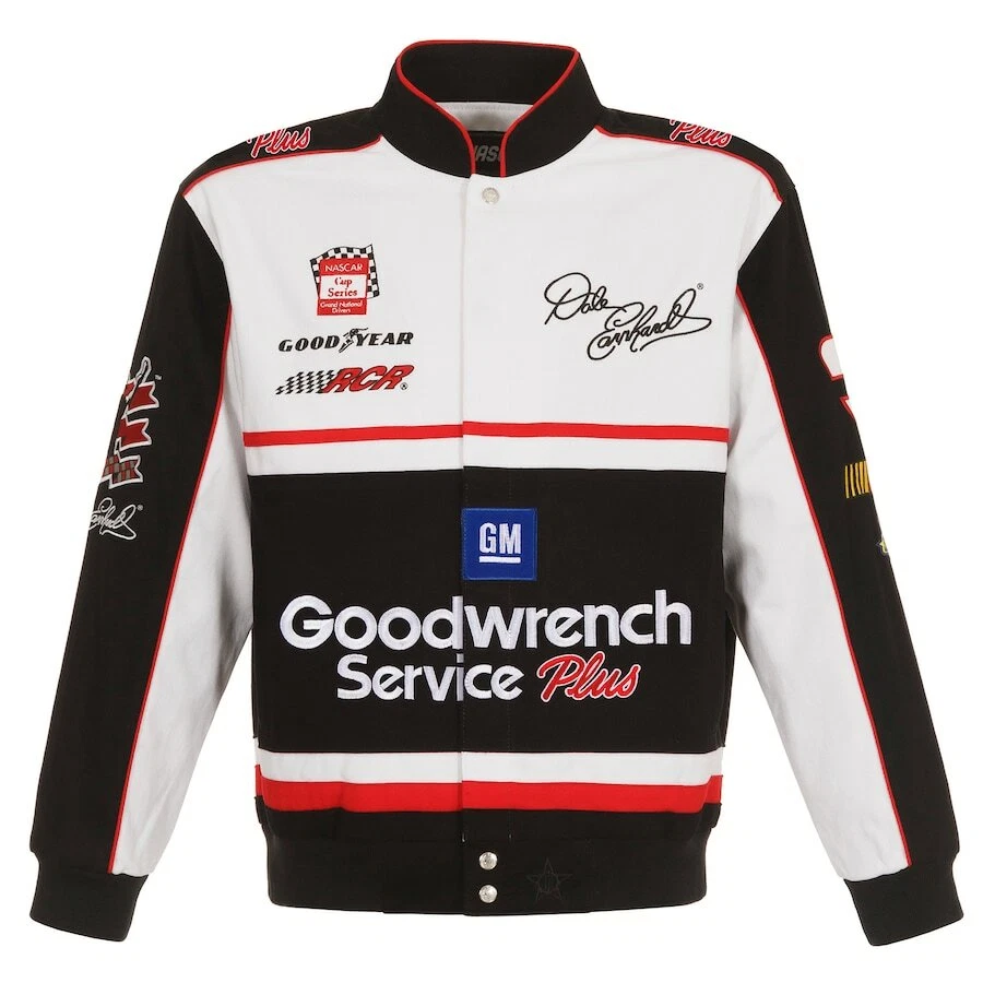 Nascar Dale Earnhardt Sr Goodwrench Cotton Jacket JH Design Black