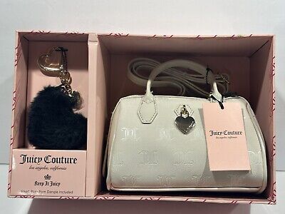 Juicy Couture Mini Speedy Crossbody Bag Set - Heart Pom Pom Juicy Couture Mini Speedy Crossbody Bag Set - Heart Pom Pom