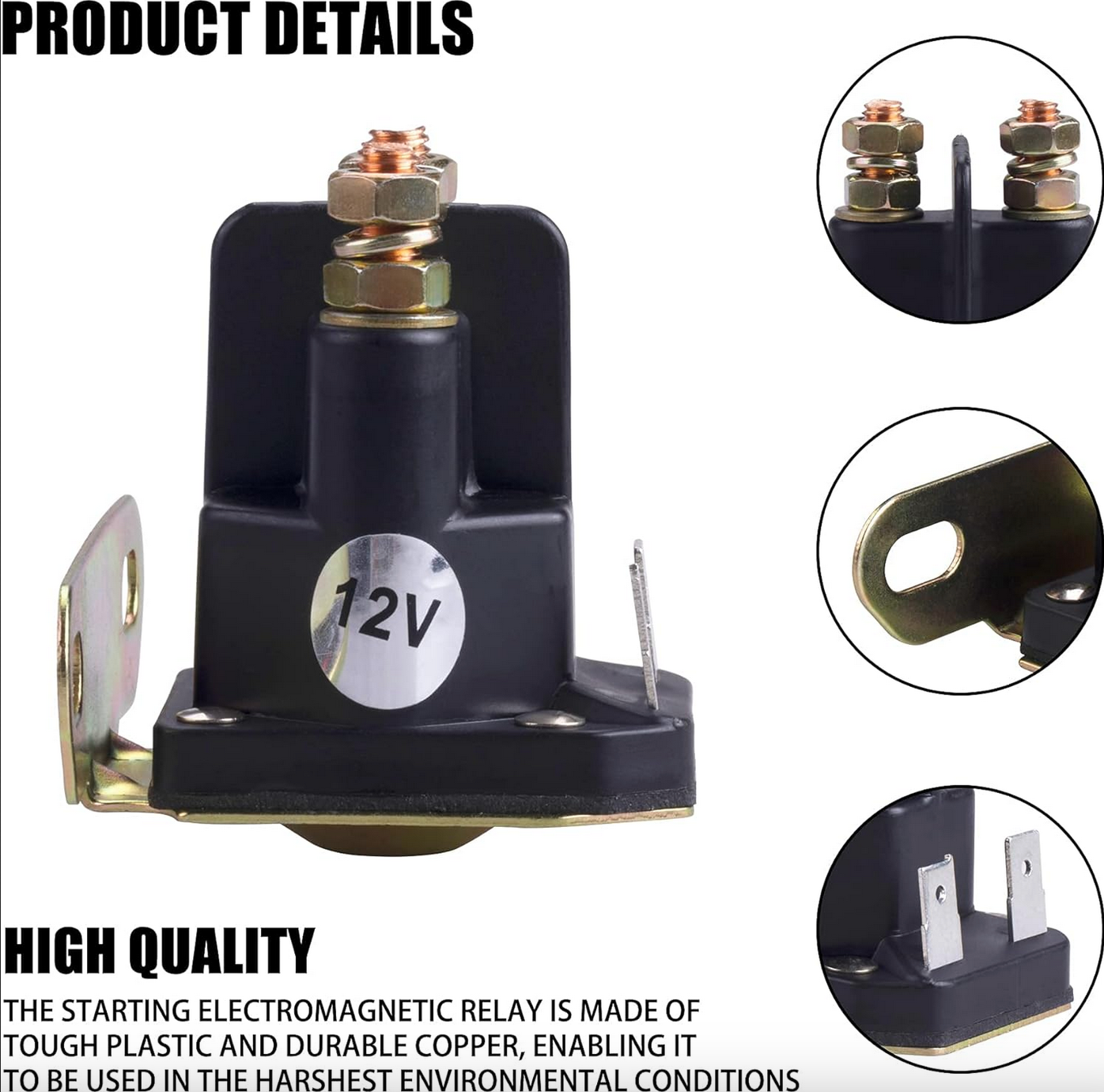 Rotary Solenoid Starter For MTD TroyBilt Pony John Deere Scotts Mower
