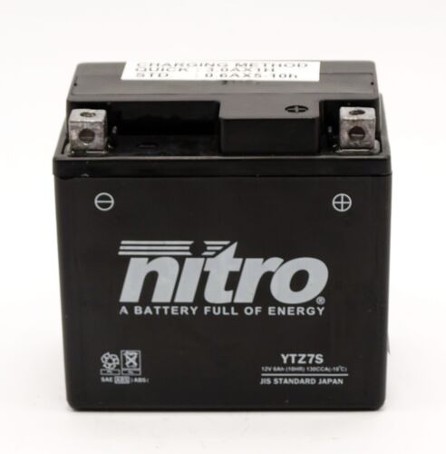 Nitro NTZ7S SLA GEL AGM batteria 12V 6AH - pronta per l'installazione (YTZ7S, FTZ7S, GTZ7S) - Foto 1 di 3