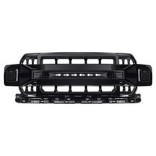 Front Armor Grille Wled Off-road Lights For 2018-2020 Ford F-150 Glossy Black