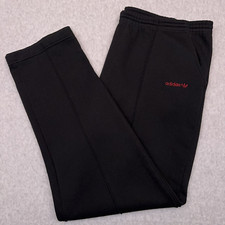 Vintage 80's Adidas Sweatpants Men's XL Black Straight Drawstring Running Gym