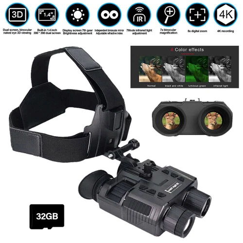 NV8160 Nachtsicht 8X Fernglas für Jagd Infrarot Digital Kopfhalterung Schutzbrille - Bild 1 von 23