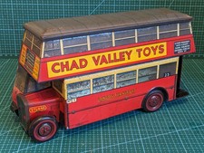 Vintage Chad Valley Toys tinplate London Transport bus biscuit tin