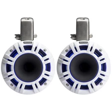 2x Kicker KMTCXL65 6.5" 300 Watts Peak Power White LED Tower System Speaker