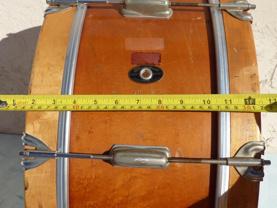 Bajo Slingerland Chicago 27" x 11" carcasa de caoba individual ~ ENVÍO GRATUITO Foto 3 de 4