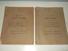 PARK DRAIN SIGNAL BOX. 2 x TRAIN REGISTERS. 1967 & 1968-9. Complete & Good Cond.