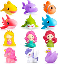 Baby Bath Toys - No Hole Bath Toys for Kids, Bath Tub Shower Toys for Newborn Ba
