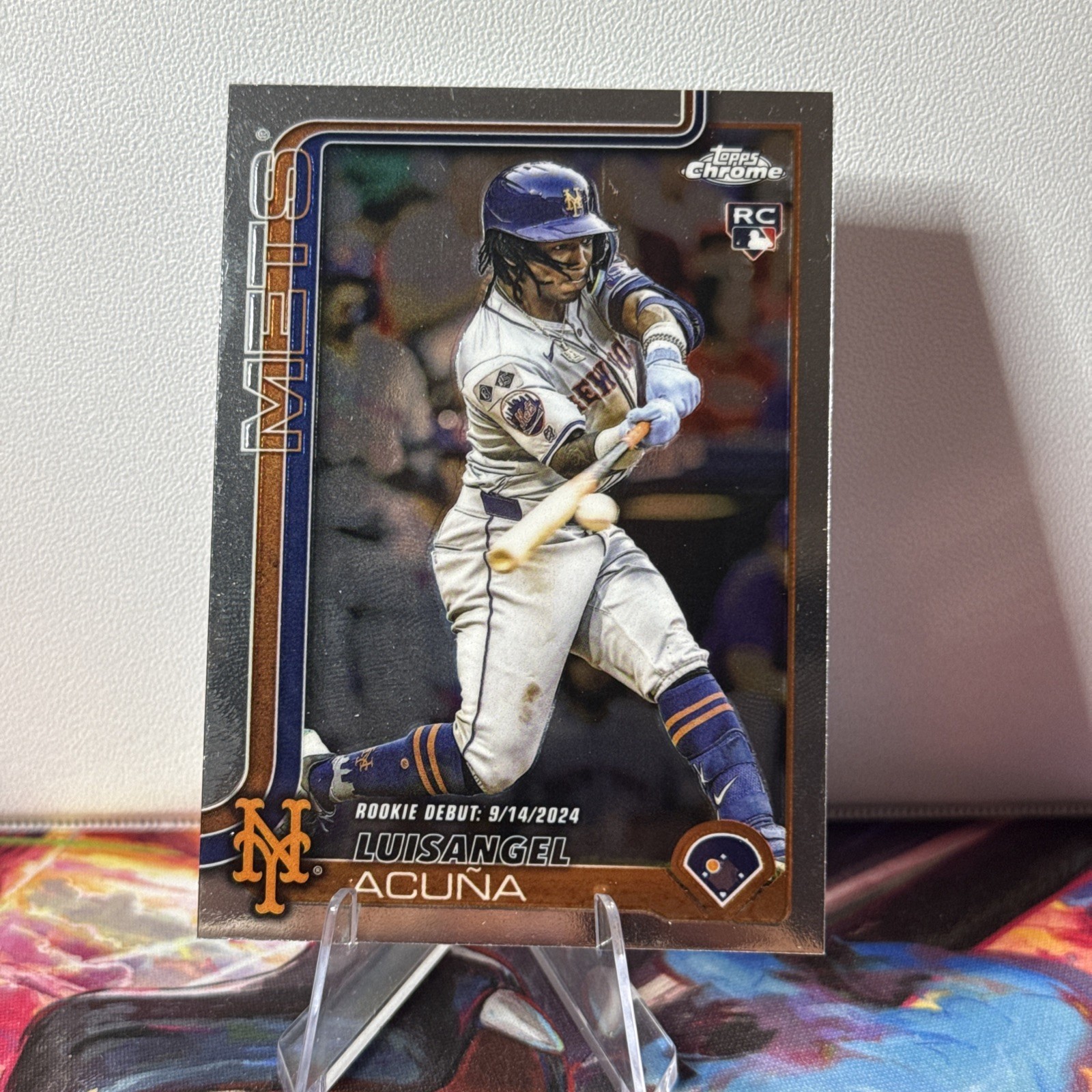 Luisangel Acuna 2025 Topps Chrome Update Rookie Debut Refractor / New York Mets