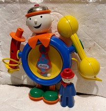 VINTAGE Ambi Toys Baby Toy Rattle Whistle & Sound Clown & Tommy Toot 1990s