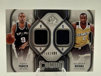 2009-10 SP Game Used Combo Materials Tony Parker HOF Gilbert Arenas Relic /499 