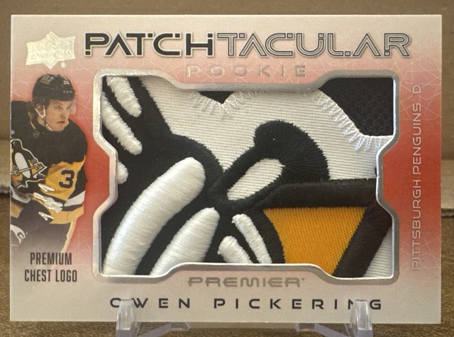 2024-25 UD Premier Patchtacular Owen Pickering Rookie Chest Logo Patch 1/1