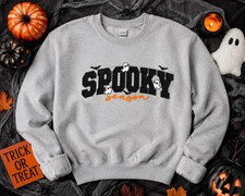 Spooky Season Halloween Sweatshirt Fall Apparel Top Gift Idea For Women