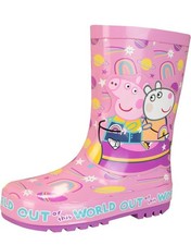 Peppa Pig Wellies Kids Girls UK Junior Shoe Size 8 Wellingtons Boots Pink