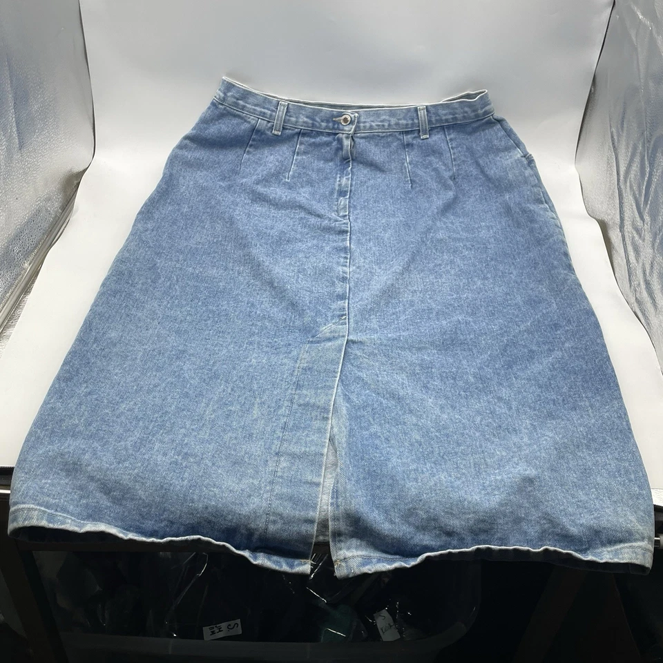 Falda vaquera St Johns Bay para mujer talla 20 azul denim longitud midi vintage EE. UU. AÑOS 90 Foto 3 de 4