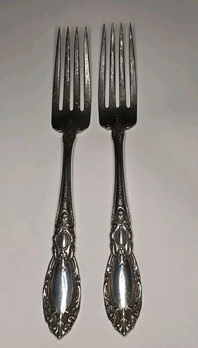 TOWLE KING RICHARD STERLING SILVER DINNER FORK 7 7/8" NO MONOGRAM X2